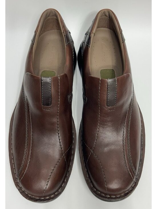 NEW Clarks Escalade Mens Dress Shoes Size 11M Brown Leather Slip On Loafers main image 4